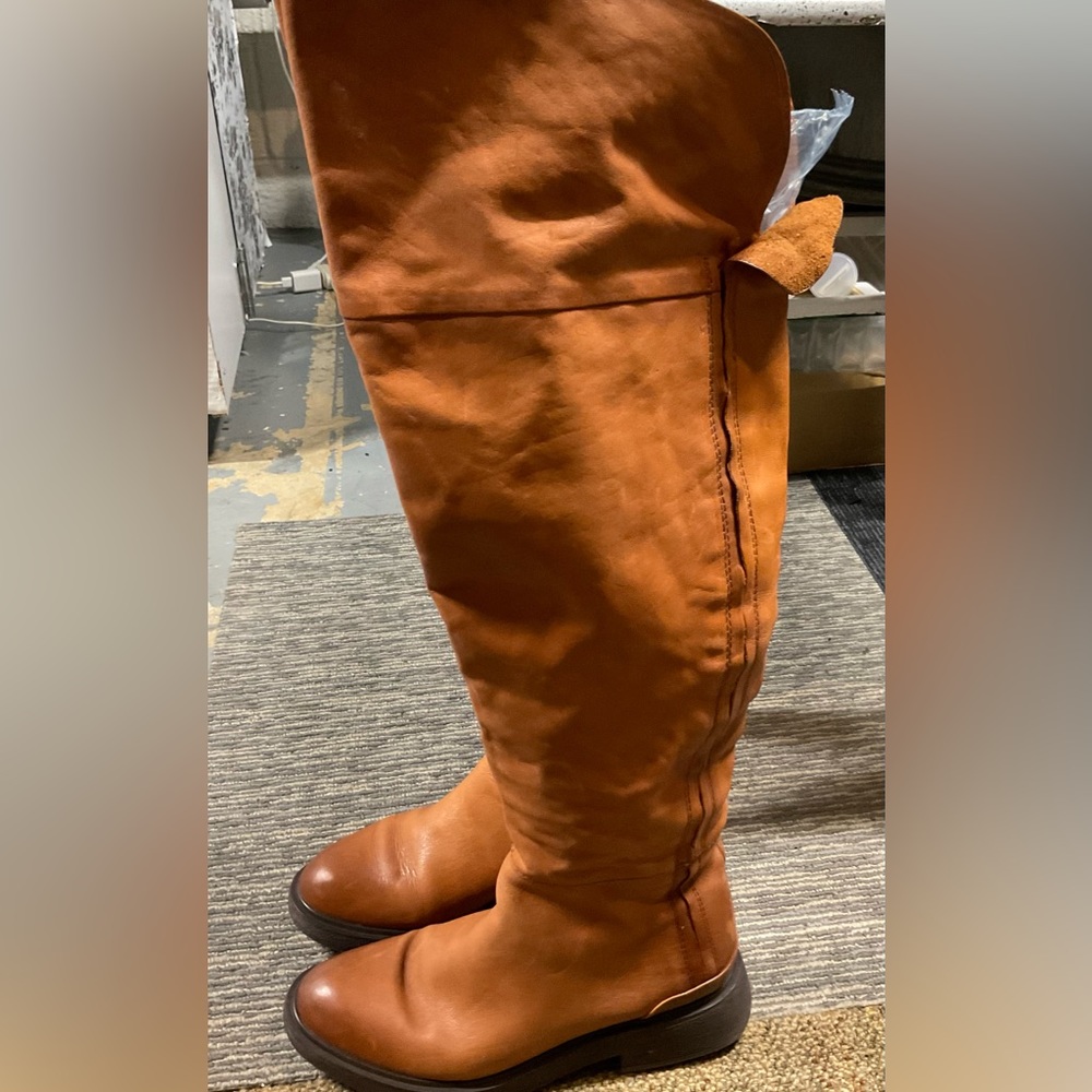 Franco Sarto Brown Over the Knee Boots - Picture 3 of 8